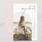 Boho minimalistische kalligrafie boog foto Afstude (Voorkant / Achterkant)