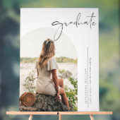 Boho minimalistische kalligrafie boog foto Afstude Acryl Bord (Neutraal)