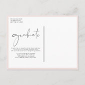 Boho minimalistische kalligrafie boog foto Afstude Uitnodiging Briefkaart (Achterkant)