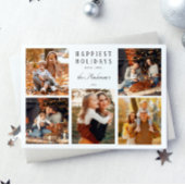 Boho minimalistische kerst 5 fotocollage feestdagenkaart