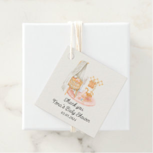 Boho minimalistische kinderkamer meisje Baby showe Bedankjes Labels