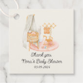 Boho minimalistische kinderkamer meisje Baby showe Bedankjes Labels (Voorkant)