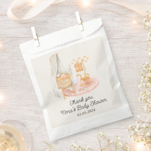 Boho minimalistische kinderkamer meisje Baby showe Bedankzakje (Geknipt)