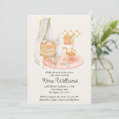 Boho minimalistische kinderkamer meisje Baby showe Kaart (Staand voorkant)