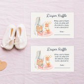 Boho minimalistische kwekerij meisje luier rafel informatiekaartje