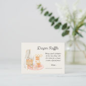 Boho minimalistische kwekerij meisje luier rafel informatiekaartje (Staand voorkant)