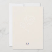 Boho minimalistische lente bloemenbruiloft bedankkaart (Achterkant)