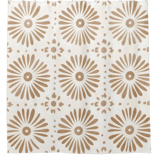 Boho Minimalistische Mandala Douchegordijn (Voorkant)