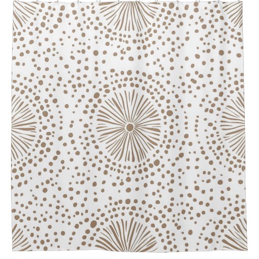 Boho Minimalistische Mandala Douchegordijn (Voorkant)