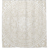 Boho Minimalistische Mandala Douchegordijn (Voorkant)