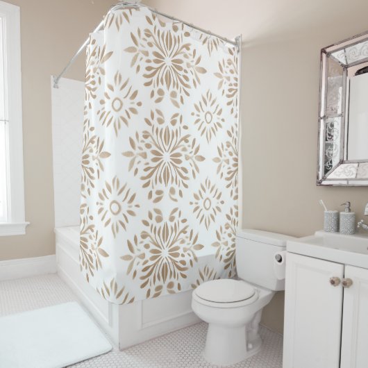 Boho Minimalistische Mandala Douchegordijn (In situ)