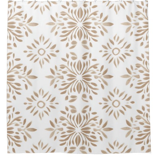 Boho Minimalistische Mandala Douchegordijn (Voorkant)