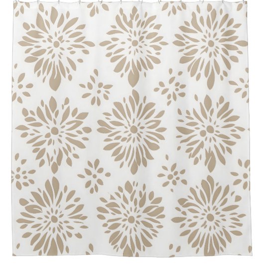 Boho Minimalistische Mandala Douchegordijn (Voorkant)