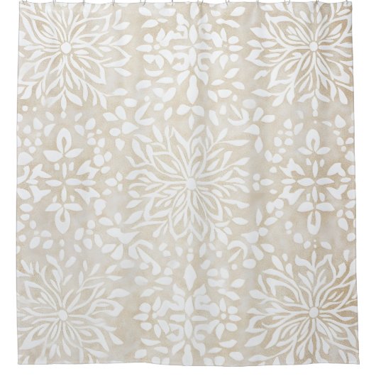 Boho Minimalistische Mandala Douchegordijn (Voorkant)