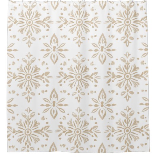 Boho Minimalistische Mandala Douchegordijn (Voorkant)