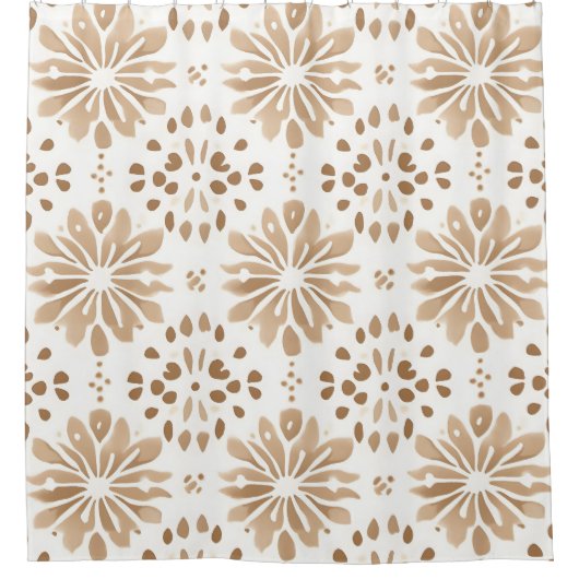 Boho Minimalistische Mandala Douchegordijn (Voorkant)