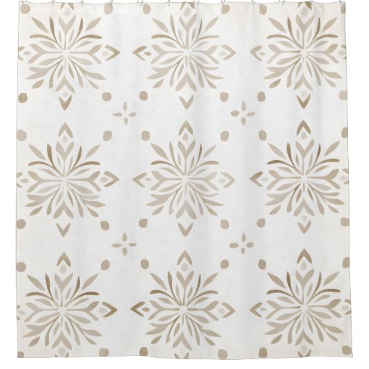 Boho Minimalistische Mandala Douchegordijn (Voorkant)