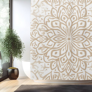 Boho Minimalistische Mandala Douchegordijn