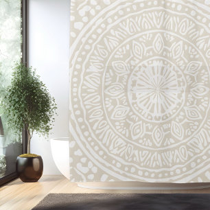 Boho Minimalistische Mandala Douchegordijn