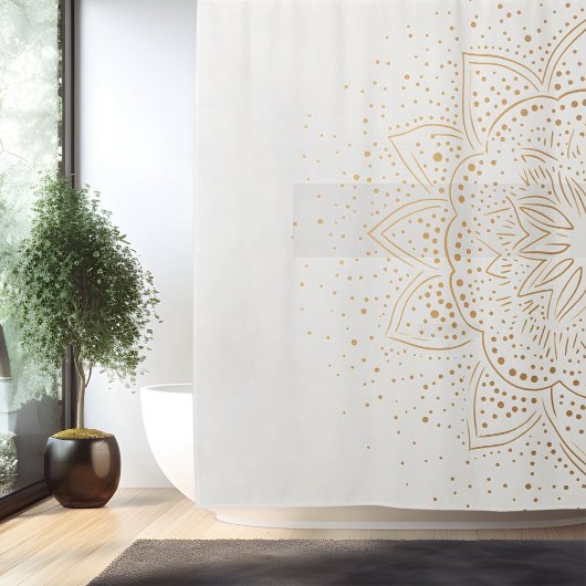 Boho Minimalistische Mandala Douchegordijn