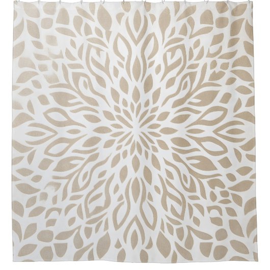 Boho Minimalistische Mandala Douchegordijn (Voorkant)