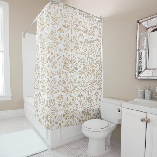 Boho Minimalistische Mandala Douchegordijn (In situ)