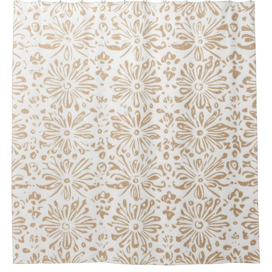 Boho Minimalistische Mandala Douchegordijn (Voorkant)