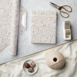 Boho minimalistische marine stippen en strepen ivo cadeaupapier