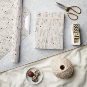 Boho minimalistische marine stippen en strepen ivo cadeaupapier