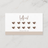 Boho minimalistische Monstera Leaf Shadow Loyalite Visitekaartje (Achterkant)