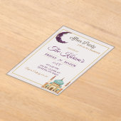 Boho Minimalistische Moskee Ramadan Iftar Feest Acryl Uitnodigingen (Laagn)