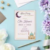 Boho Minimalistische Moskee Ramadan Iftar Feest Acryl Uitnodigingen (Insitu (Huwelijk))
