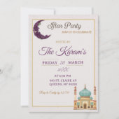 Boho Minimalistische Moskee Ramadan Iftar Feest Kaart (Voorkant)