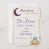 Boho Minimalistische Moskee Ramadan Iftar Feest Kaart (Voorkant)