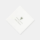 Boho Minimalistische Olijfgroene Trouwfeest Servet (Hoek)
