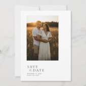Boho Minimalistische QR-codefoto Save The Date (Voorkant)