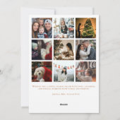 Boho Minimalistische Retro Sterren Foto Kerstfamil Feestdagenkaart (Achterkant)