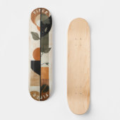 Boho Minimalistische Skateboard - Aardse Geometris (Voorkant)