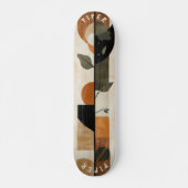 Boho Minimalistische Skateboard - Aardse Geometris (Voorkant)