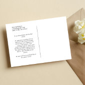 Boho Minimalistische Terracotta bruiloft Dank u Briefkaart