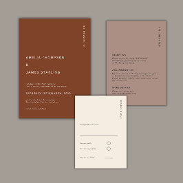 Boho Minimalistische Terracotta Herfst Eenvoudige Kaart
