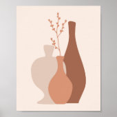Boho minimalistische terracotta vazen met gedroogd poster (Voorkant)