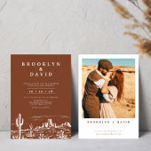 Boho Minimalistische Terracotta Westerne Woestijnb Kaart