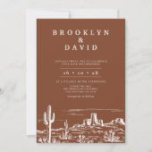 Boho Minimalistische Terracotta Westerne Woestijnb Kaart (Voorkant)