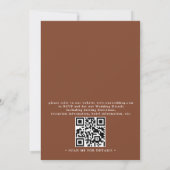 Boho Minimalistische Terracotta Westerse QR Code H Kaart (Achterkant)