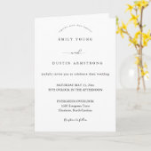 Boho Minimalistische Trouw Uitnodiging (Gele Bloem)