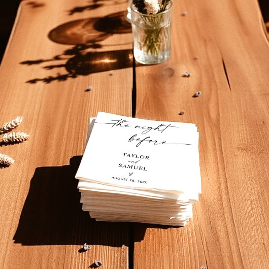 Boho Minimalistische Trouwcocktail Papieren Servet