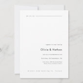 Boho Minimalistische Trouwfoto Kaart (Achterkant)