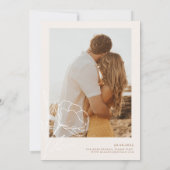 Boho Minimalistische Trouwkaart Botanische Bloemen Kaart (Achterkant)