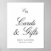 Boho Minimalistische Trouwkaarten & Cadeaus Bord Poster (Voorkant)